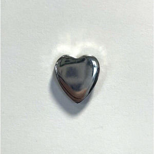 Tiny Solid Heart Pin Plain Silver Tone Brooch Lapel Be Kind Remembrance Love
